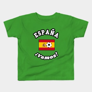 ⚽ España Football, Bandera de España Flag, ¡Vamos! Team Spirit Kids T-Shirt